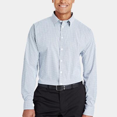 Men's CrownLux Performance® Micro Windowpane Woven Dress Shirt Thumbnail