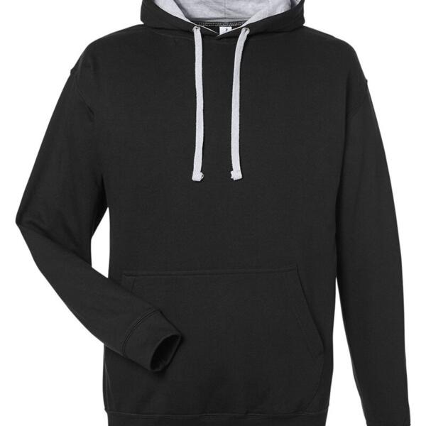 Unisex Midweight Varsity Contrast Hooded Sweatshirt Thumbnail
