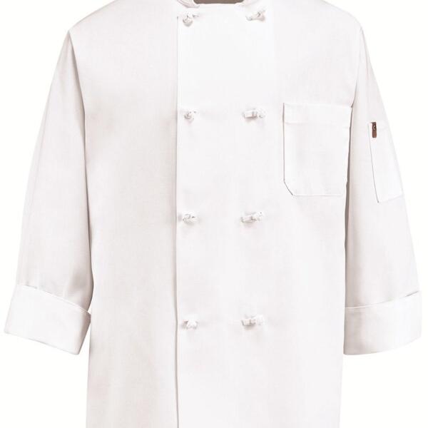 Eight Knot Button Chef Coat with Thermometer Pocket Thumbnail