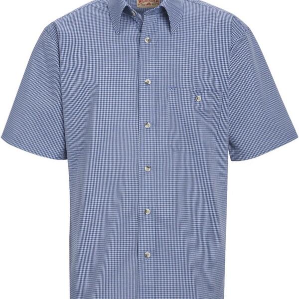 Men's Mini-Plaid Uniform Short Sleeve Shirt Thumbnail
