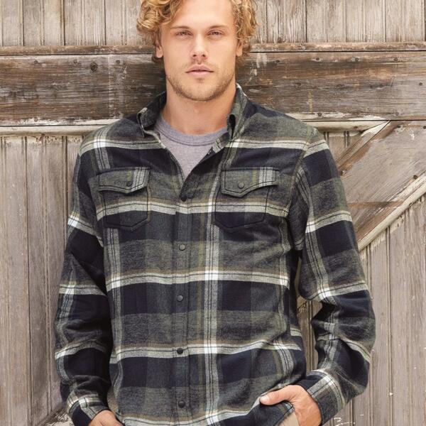 Men's Snap Front Plaid Flannel Shirt Thumbnail