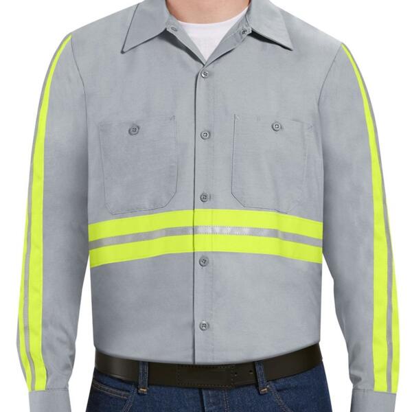 Men's Industrial Enhanced-Visibility Long Sleeve Work Shirt Thumbnail
