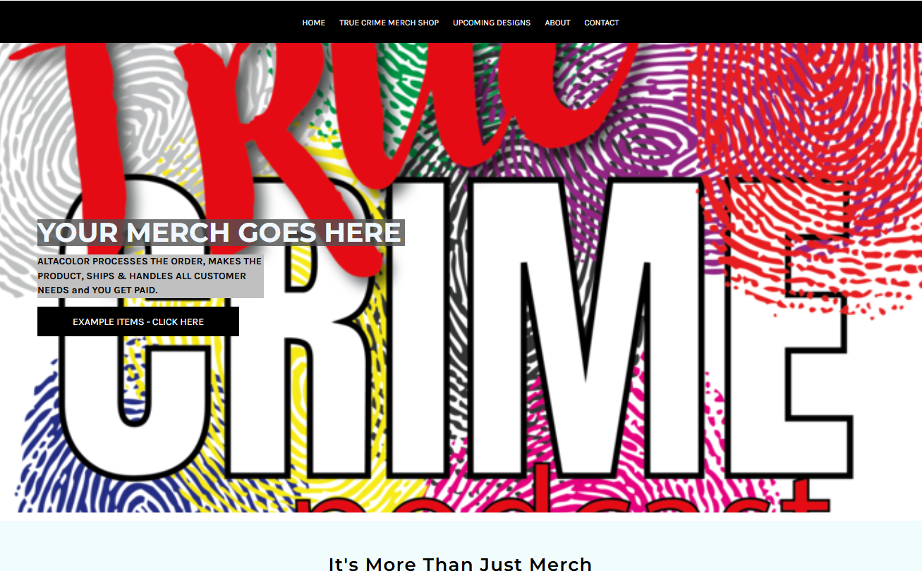 Altacolor Merch Fundraising Store Screenshot