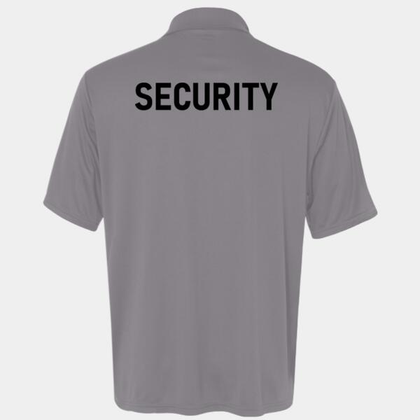 "SECURITY" Polo with U.S. Flags - Grey  - Cool DRI® Polo Thumbnail