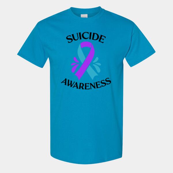 Suicide Awareness Ribbon Tee - Heavy Cotton™ T-Shirt Thumbnail