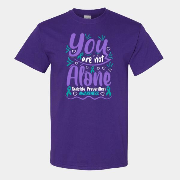 "You Are Not Alone" Suicide Awareness Tee - Heavy Cotton™ T-Shirt Thumbnail