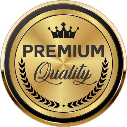 Premium quality products badge